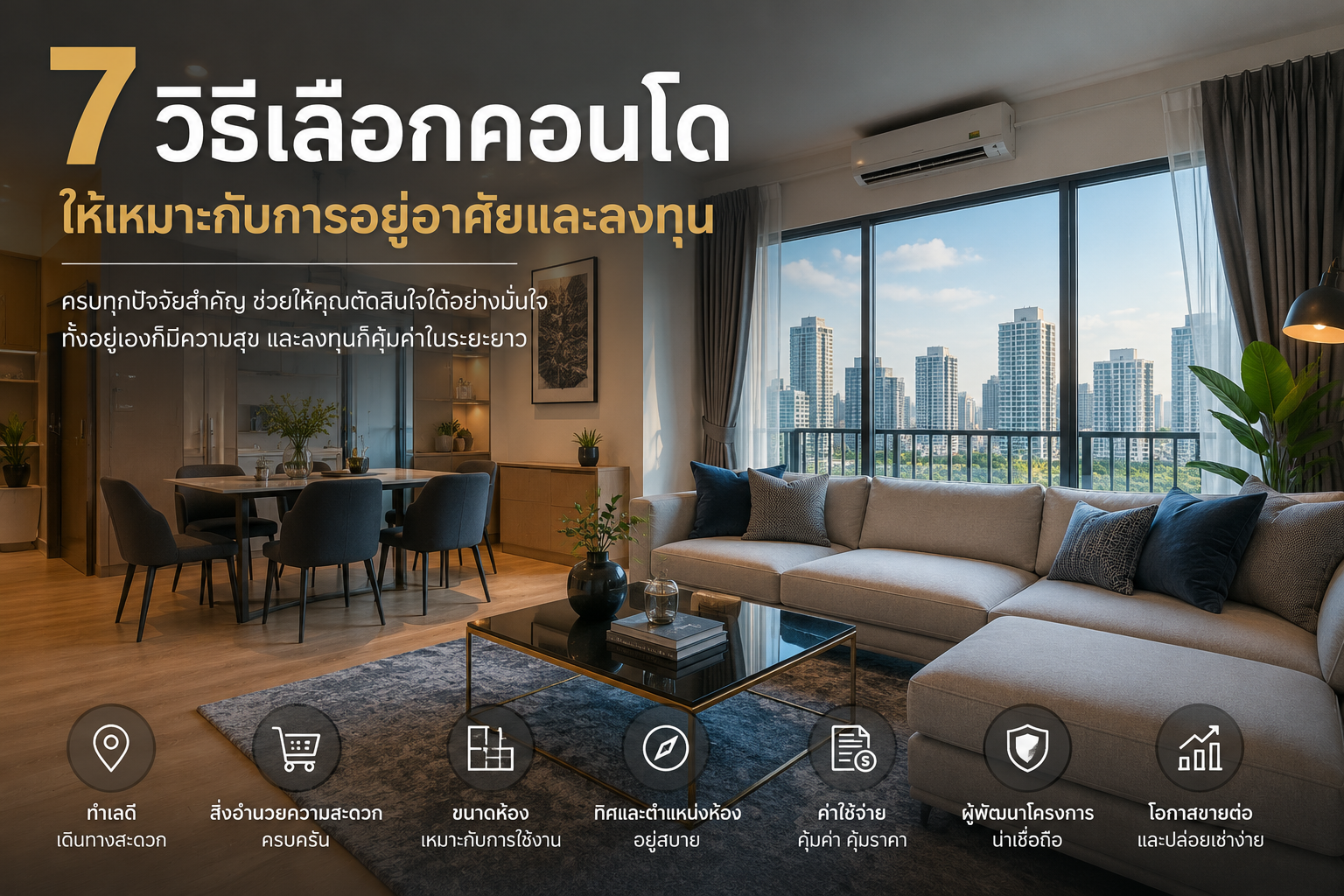 7 วิธีเลือกคอนโดให้เหมาะกับการอยู่อาศัยและลงทุน